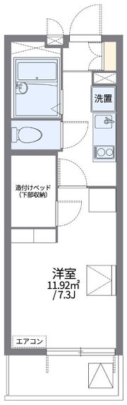 レオパレスアウロラの間取り画像