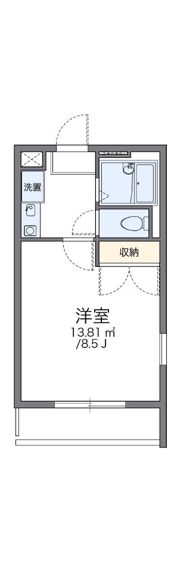 レオパレスリバーシティーの間取り画像