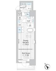 ライオンズフォーシア築地ステーションの間取り画像