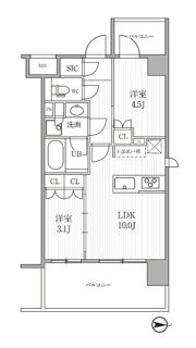 シーズンフラッツ木場の間取り画像