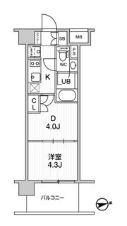 シーズンフラッツ木場の間取り画像