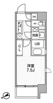 シーズンフラッツ浅草橋の間取り画像