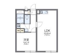 レオパレスソレイユNAKANOの間取り画像