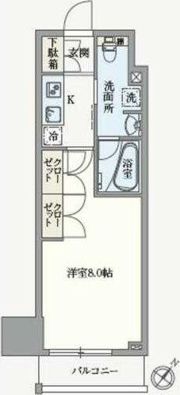 アジールコート汐浜キャナルの間取り画像