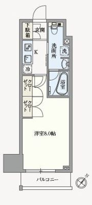 アジールコート汐浜キャナルの間取り画像