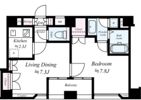 L-Flat新富町の間取り画像