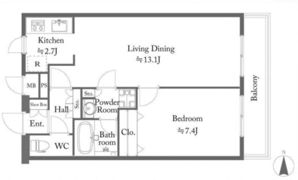 プレール・ドゥーク新宿中落合の間取り画像