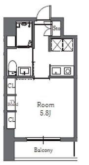 Totsu Residence Shibaの間取り画像