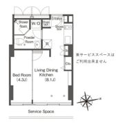 ウエリスアーバン品川タワーの間取り画像