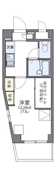 レオパレスユリパレス柏木の間取り画像