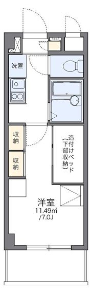 レオパレスユリパレス柏木の間取り画像