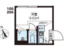QUQURI北新宿の間取り画像