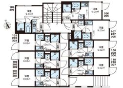 QUQURI北新宿の間取り画像