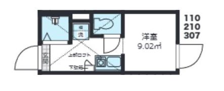 QUQURI北新宿の間取り画像