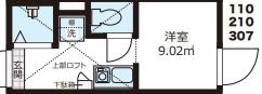 QUQURI北新宿の間取り画像