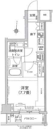 アイルキャナルシティ深川の間取り画像