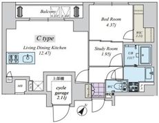 CREAL日本橋浜町の間取り画像