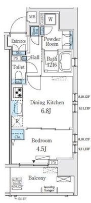 レジディア大手町北の間取り画像