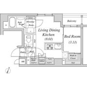 レジディア神田の間取り画像