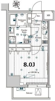 メイクスデザイン門前仲町GARDENの間取り画像