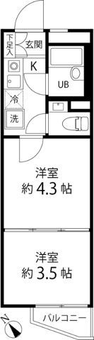 カルチェブラン恵比寿の間取り画像
