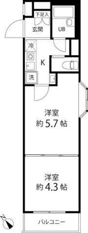 カルチェブラン恵比寿の間取り画像