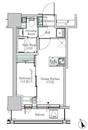ONE ROOF RESIDENCE ASAKUSABASHIの間取り画像
