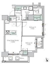 ONE ROOF RESIDENCE ASAKUSABASHIの間取り画像