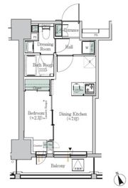 ONE ROOF RESIDENCE ASAKUSABASHIの間取り画像