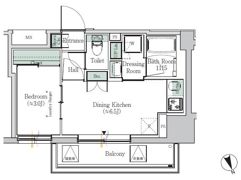 ONE ROOF RESIDENCE ASAKUSABASHIの間取り画像