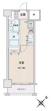 HF門前仲町レジデンスの間取り画像