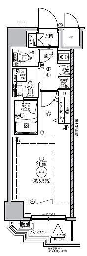 RELUXIA新御徒町の間取り画像