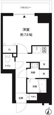 コスモリード錦糸町の間取り画像