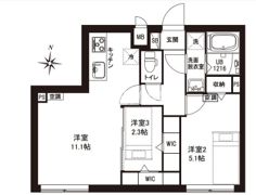 レピュア東大島駅前レジデンスの間取り画像