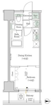 ワンルーフレジデンス新御徒町の間取り画像