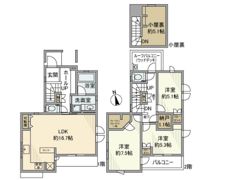 等々力戸建の間取り画像