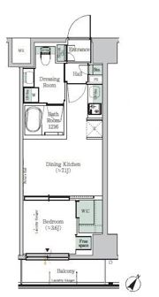 ONE ROOF RESIDENCE KIBA EASTの間取り画像