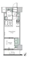 ONE ROOF RESIDENCE KIBA EASTの間取り画像