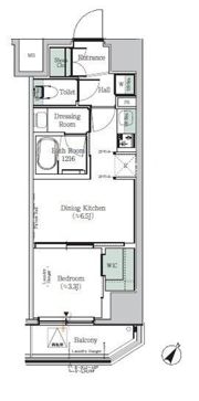 ONE ROOF RESIDENCE KIBA EASTの間取り画像