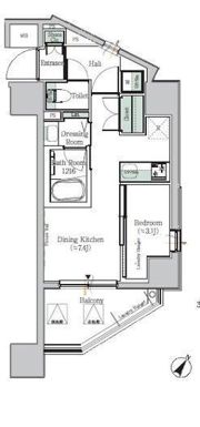 ONE ROOF RESIDENCE KIBA EASTの間取り画像