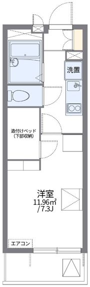 レオパレスカトルセゾン伊奈の間取り画像