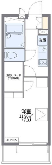 レオパレスカトルセゾン伊奈の間取り画像