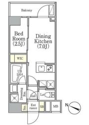 アジールコート三軒茶屋の間取り画像