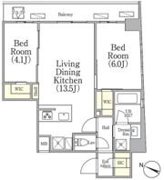アジールコート三軒茶屋の間取り画像