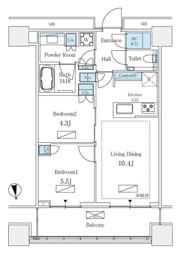 WORLD TOWER RESIDENCEの間取り画像