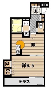 エスコートノヴェル白金高輪の間取り画像
