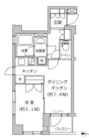 エスコートノヴェル白金高輪の間取り画像