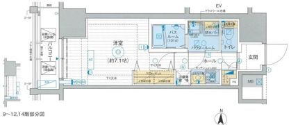 エステムプラザTOKYO RISEの間取り画像