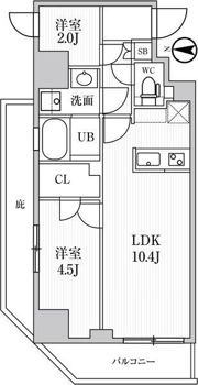 シーズンフラッツ住吉の間取り画像