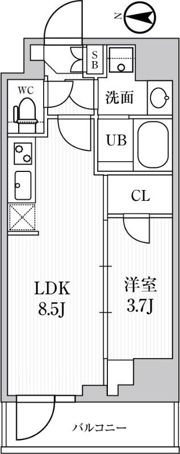 シーズンフラッツ住吉の間取り画像